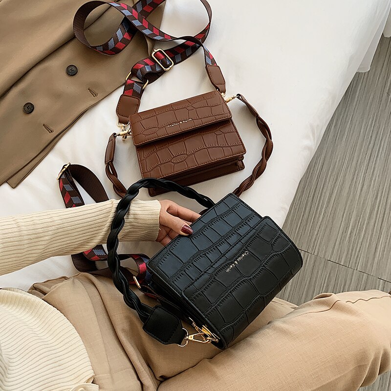 Moda tendência retro metal corrente ombro carteira novo couro mensageiro saco temperamento lazer ao ar livre multi-color bolsa de viagem