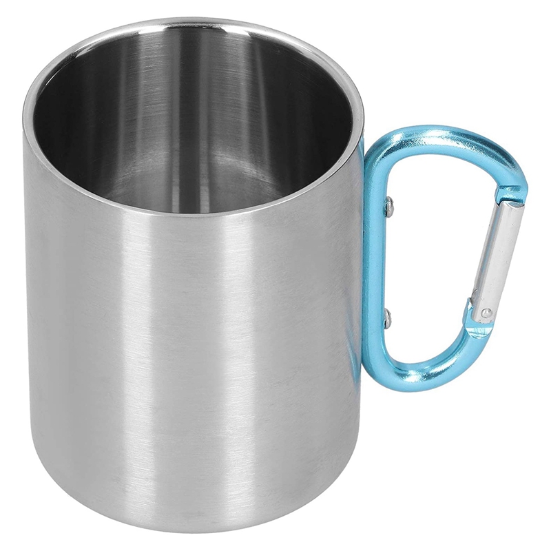 Tazza da caffè da campeggio da 12 once tazza da caffè in acciaio inossidabile Home Office tazza da tè bevanda calda e fredda: Default Title