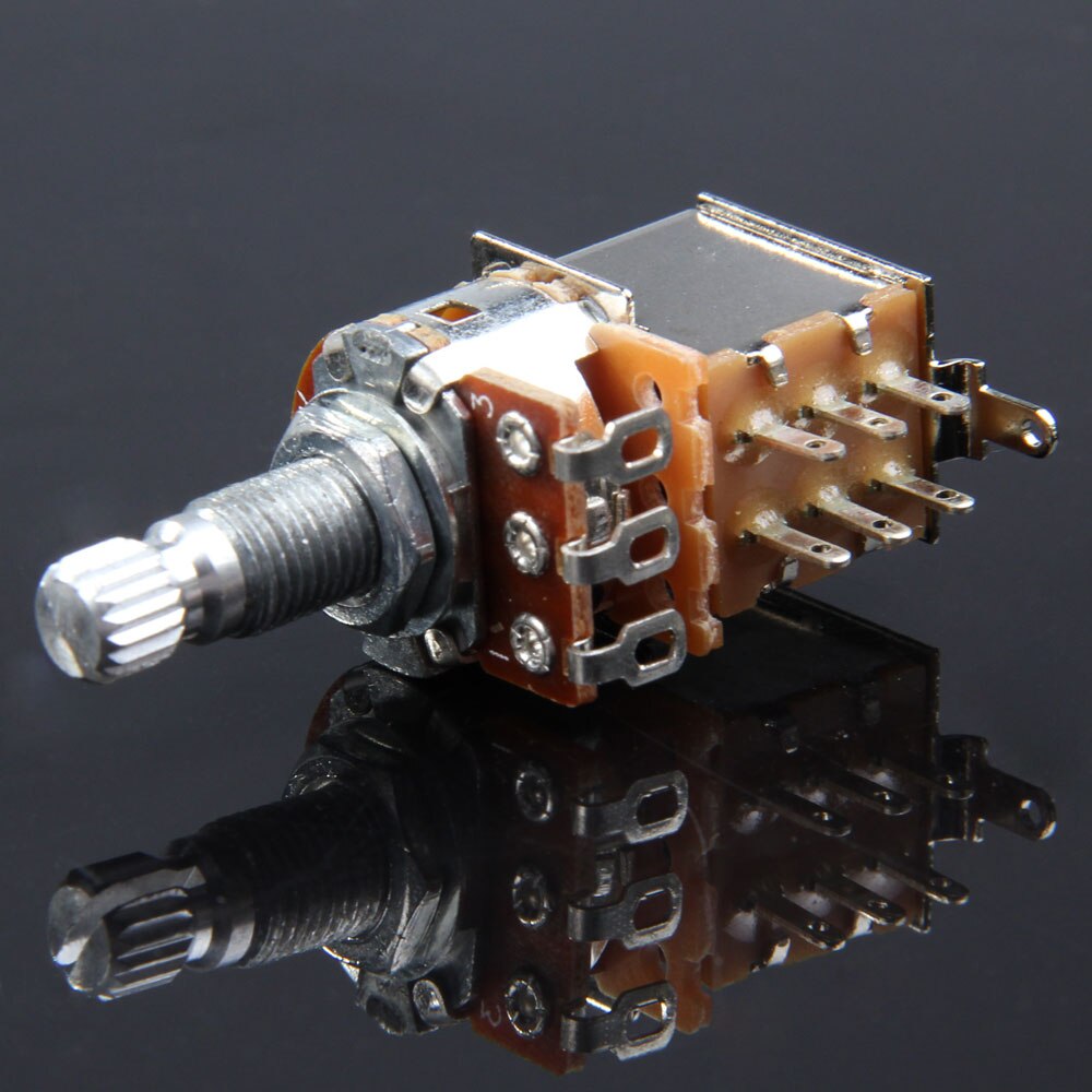 A500K B500K A250K B250K Push Pull Control Pot Potentiometer for Electric Guitar/Bass Volume Push Pull Control Pot Potentiometer