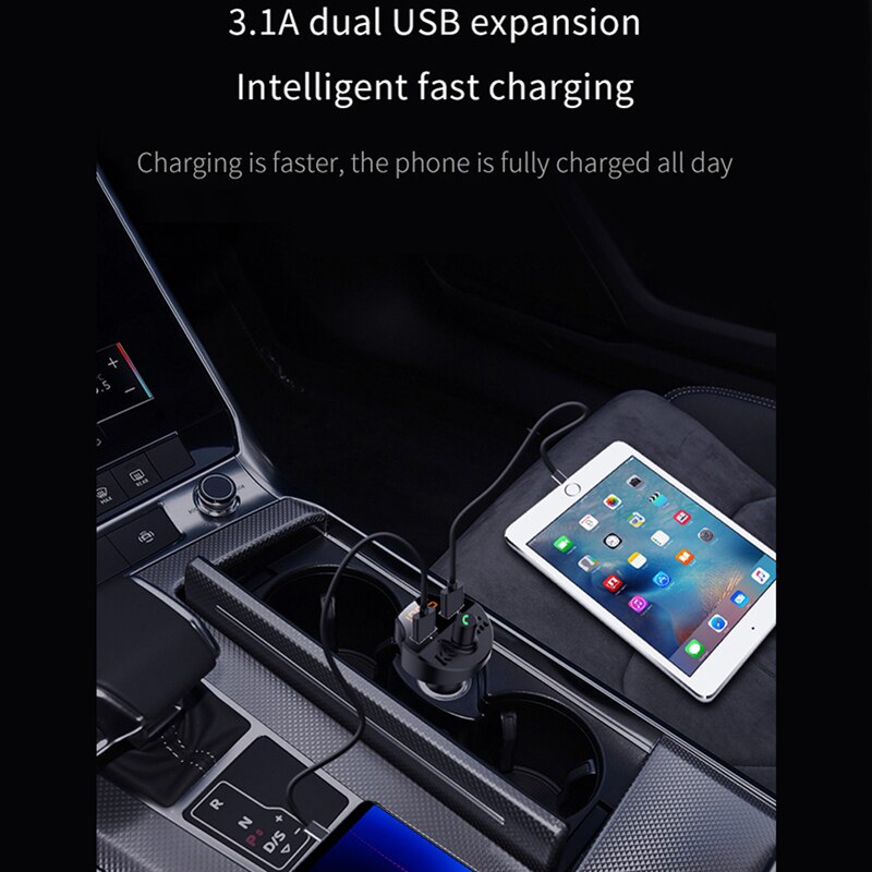 Onever Fm transmitter Bluetooth 5.0 Car Mp3 Player Adapter Battery Voltage Noise Reduction TF Card hands-free Dual USB Charger