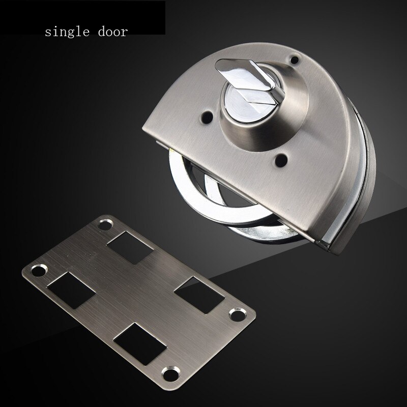 Glass Door Locks Single/Double Door No-need Punch Stainless Steel Central Frameless Glass Semicircular Lock Lockset