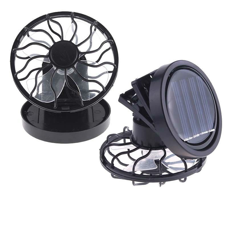 Ventilador Solar eléctrico, ventilador de refrigeración Solar con Clip, Mini ventilador portátil de energía Solar para acampar, viajar, pescar, escalar y jugar al Golf