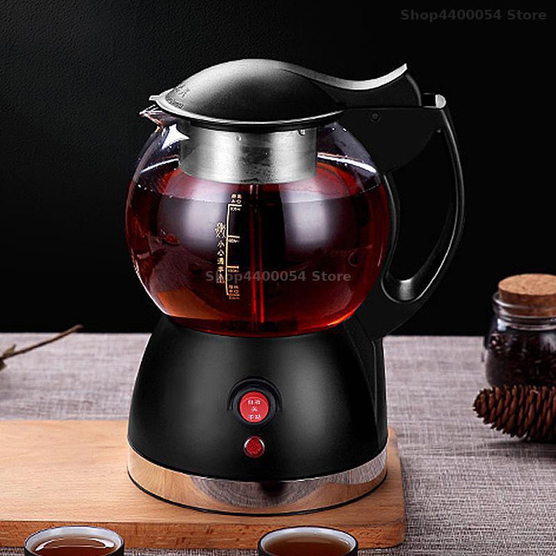 0.8L automatique vapeur en acier inoxydable machine à thé chaude en verre bouilloire électrique sous-casserole chauffage cuisine santé pot 580W