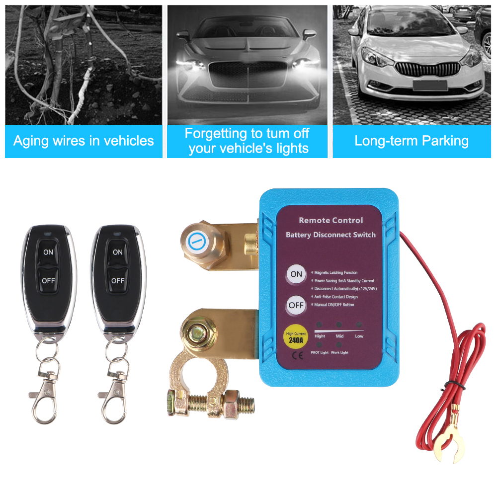 12V 240A Fernbedienung Batterie Trennen Schalter Control Schalter Automatische Power Abschaltung Schalter Für Auto Kill Schalter Leckage schutz