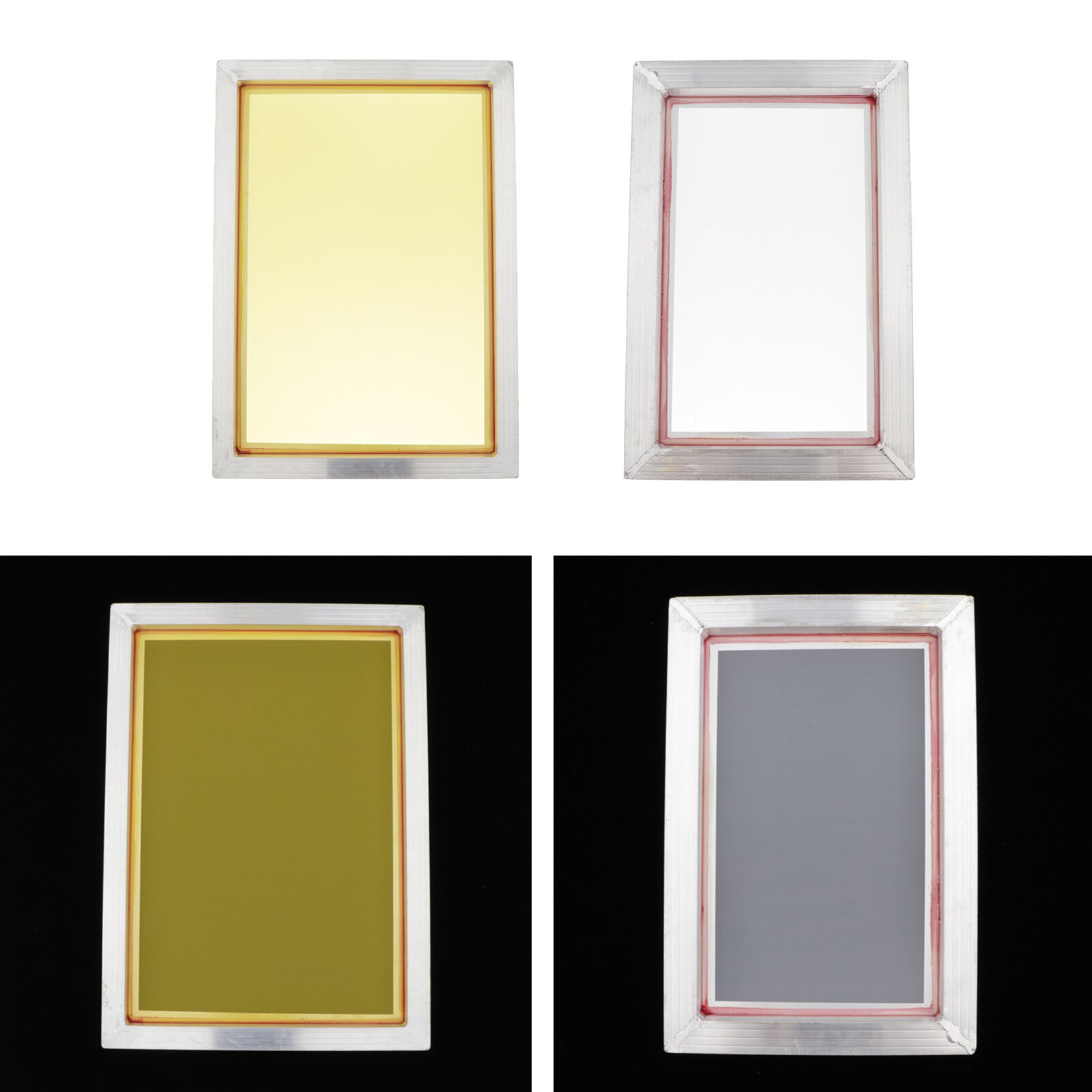 2Stck 120T Aluminium Rahmen Größe 120 Weiß Gittergewebe Siebdruck Bildschirme Rahmen