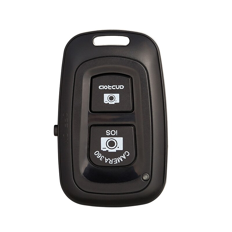 Minicontrolador de botón disparador, adaptador para Selfie, fotografía, Control remoto, Bluetooth, cámara de teléfono para todos los teléfonos inteligentes: Black Double button