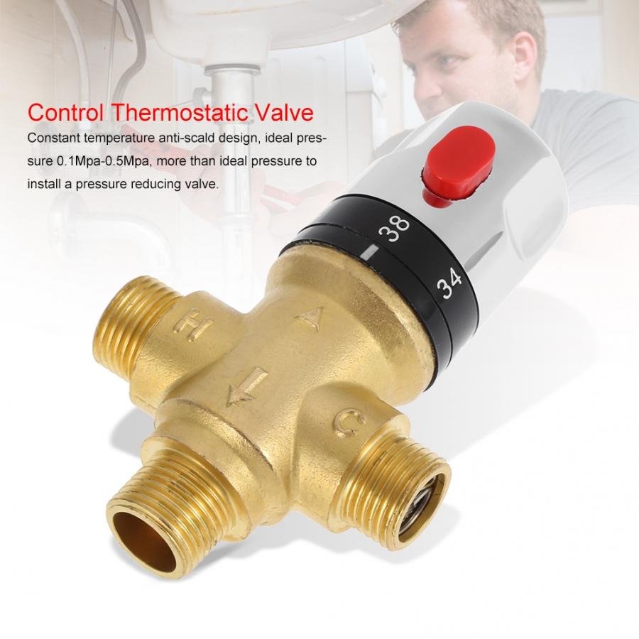 Brass Thermostatic Mixing Valve Bathroom Faucet Temperature Mixer Control Thermostatic Valve Shower Mixing Valve