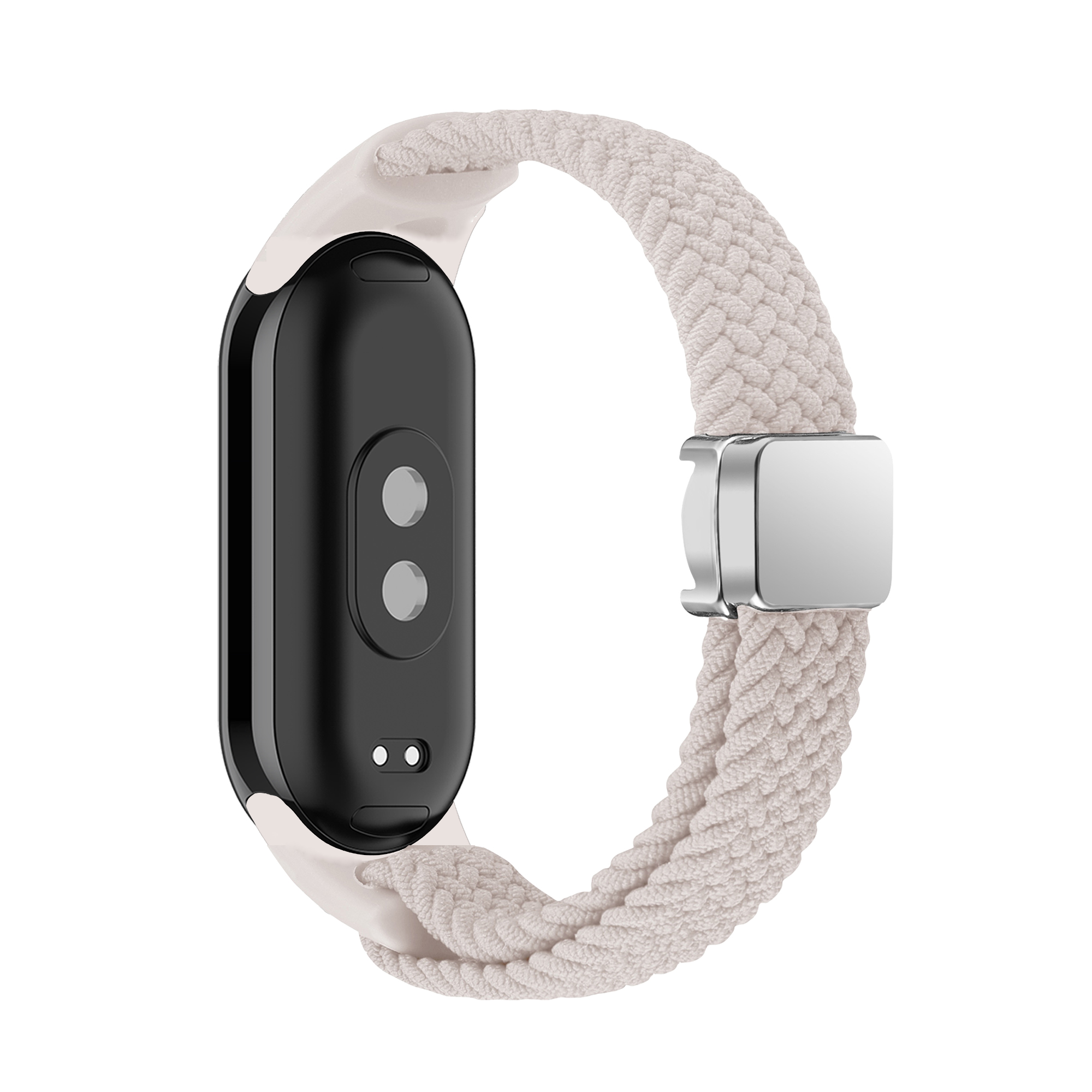 Correa trenzada para Xiaomi Mi Band 9 y 8, accesorio de nailon magnético, repuesto de pulsera, NFC: SMOKEY MAUVE / 12 mm
