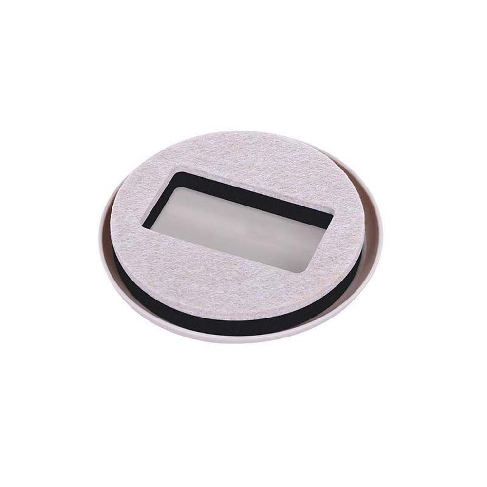 Bloc de protection en feutre auto-adhésif pour sol en bois dur, 5 pièces, tapis antidérapant, roues, bouchon de sol, fixation de chaise, tasse à roulettes: beige-Round