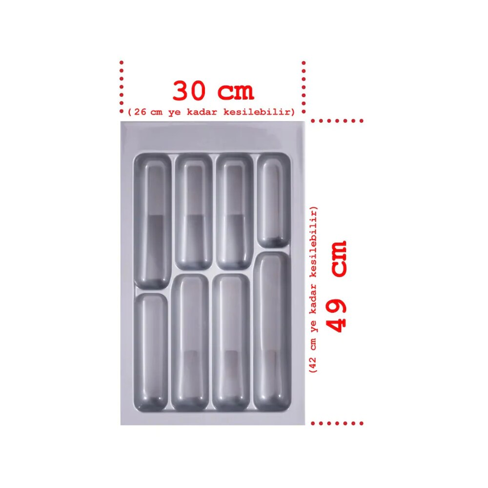 Good made in Turkey, the CE CERTEFIED 10 different sizes kitchen cutlery cutlery drawer organizer tray storage box: 30 cm * 49 cm