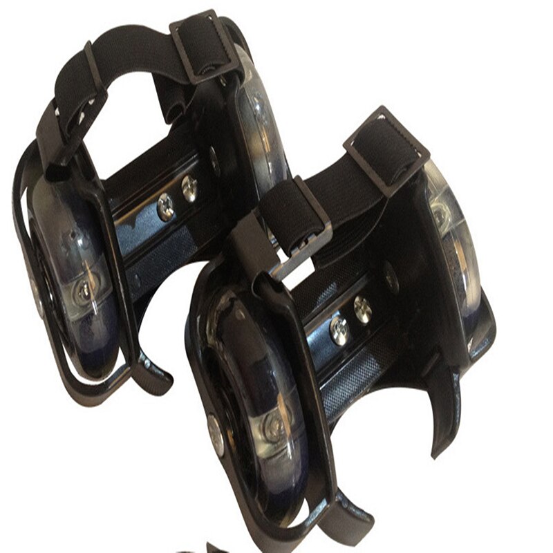 Solid Black Flashing Roller Skating Shoes Small Whirlwind Pulley Flash Wheel Roller Skates Sports Rollerskate Shoes for Kid: Default Title
