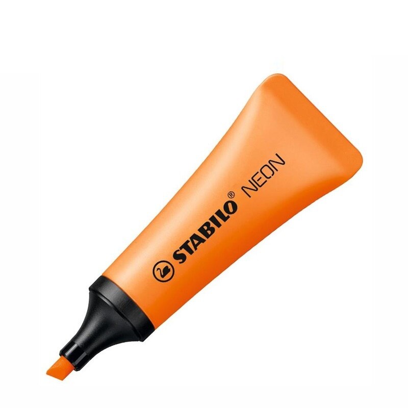 Stabilo Neon- Farbe Textmarker Marker Stift, Nette Zahnpasta bilden, 2/5mm Meißel Spitze für Zeichnung Malerei Büro Arbeit Schule A6826: Orange