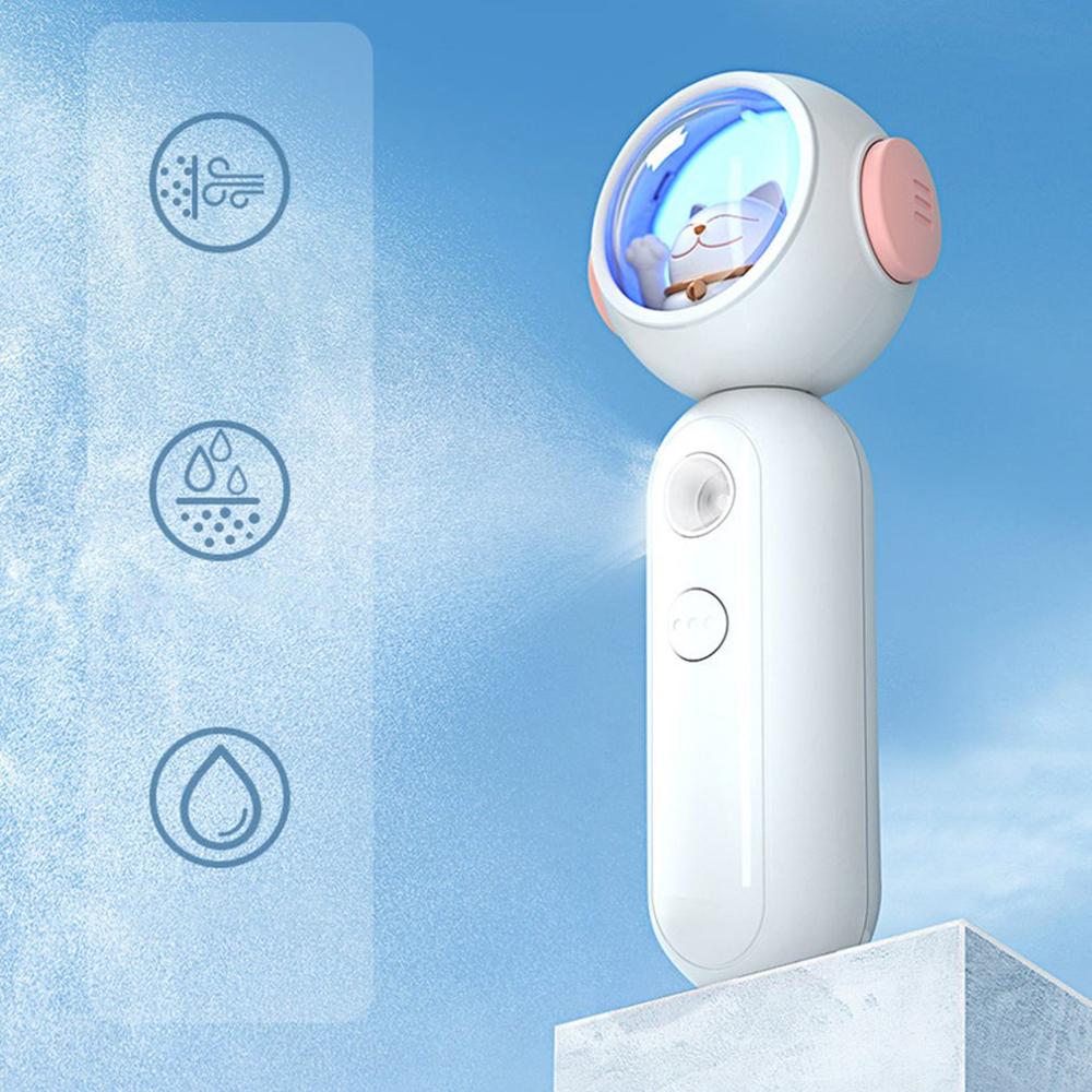 Draagbare Lucky Cat Vochtmeter Luchtbevochtiger Mechanische Nano Ionische Gezicht Hydraterende Ultrasound Thuisgebruik