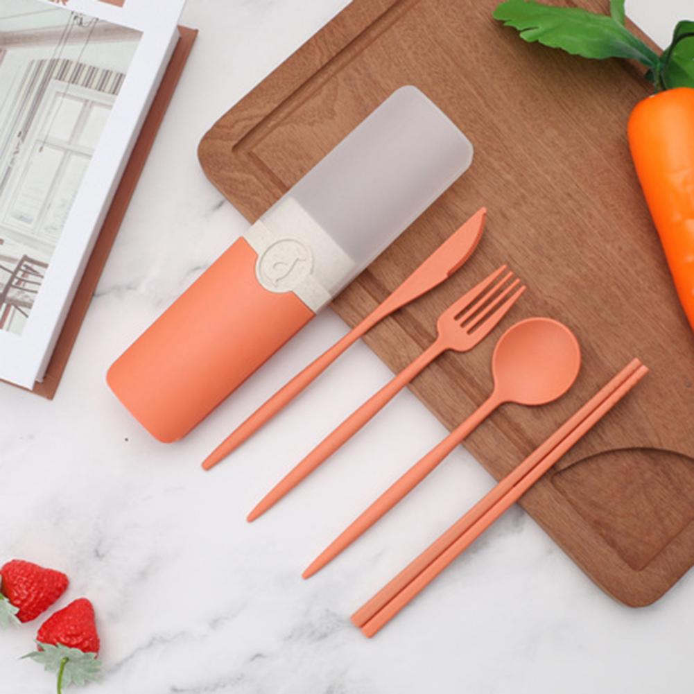 1 Set Good Chopsticks Portable Cutlery Set with Storage Box Reusable Outdoor Tableware Cutlery Set