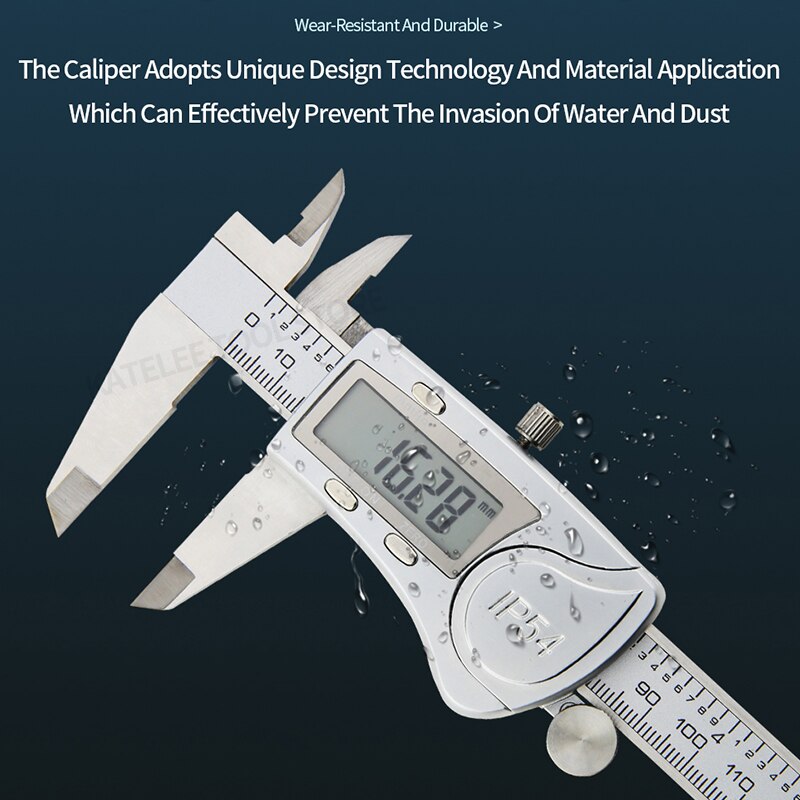 IP54 Digital Caliper Metal Gauge Digital Micrometer Stainless Steel Digital Pachymeter Vernier Calipers Depth Measuring Tools