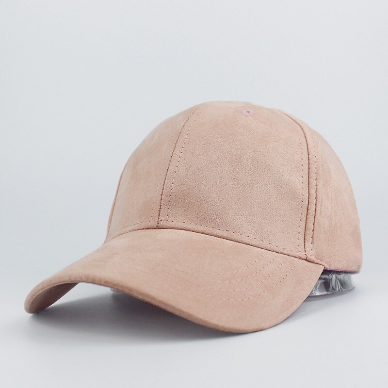 Unisex blød ruskind baseballkasket afslappet ensfarvet sportshat ben snapback justerbare åndbare far-hatte til kvinder og mænd: Jeg