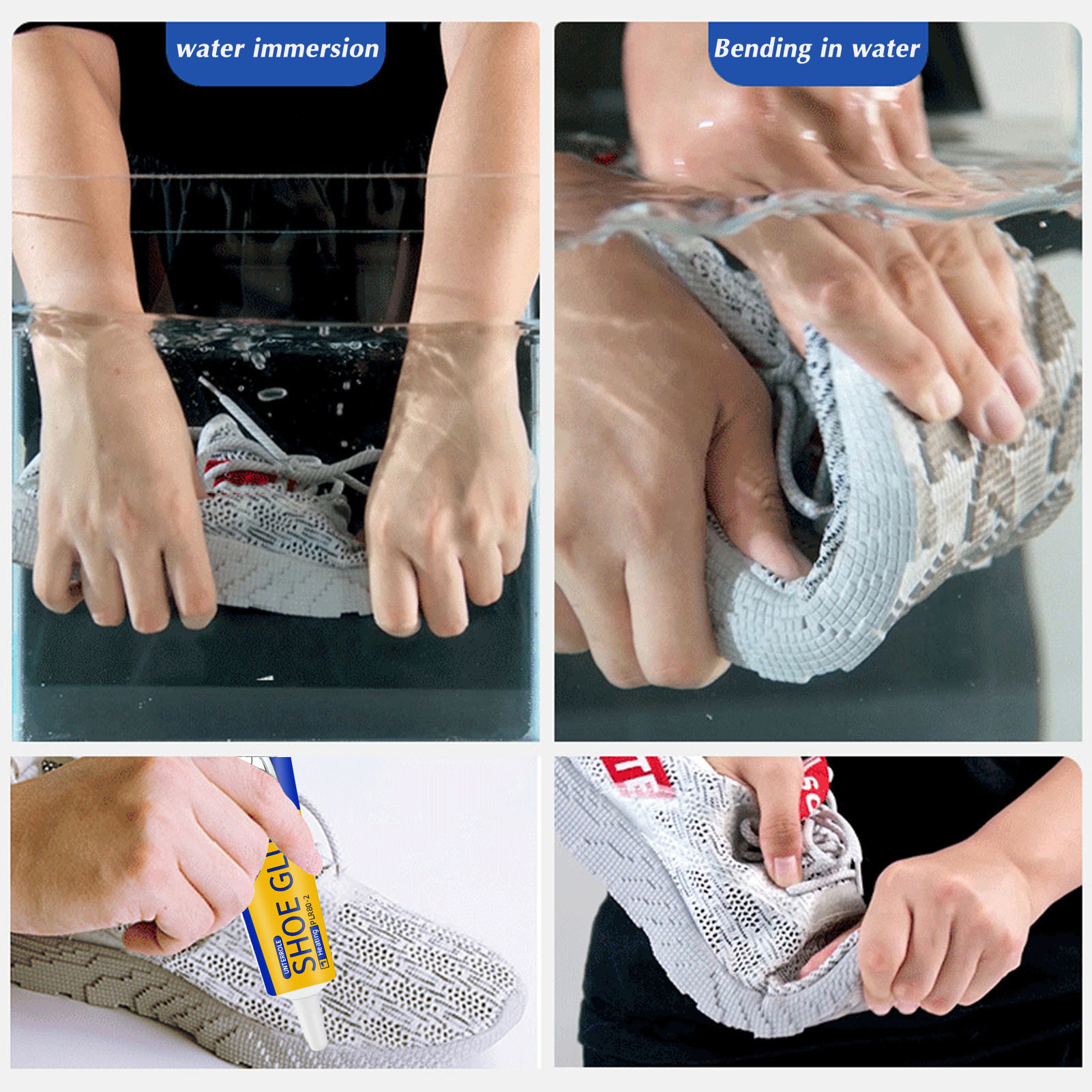 Doorzichtige schoenreparatielijm Geurarme sterke lijm Zachte harsschoenlijm voor het bevestigen van versleten schoenen of laarzen