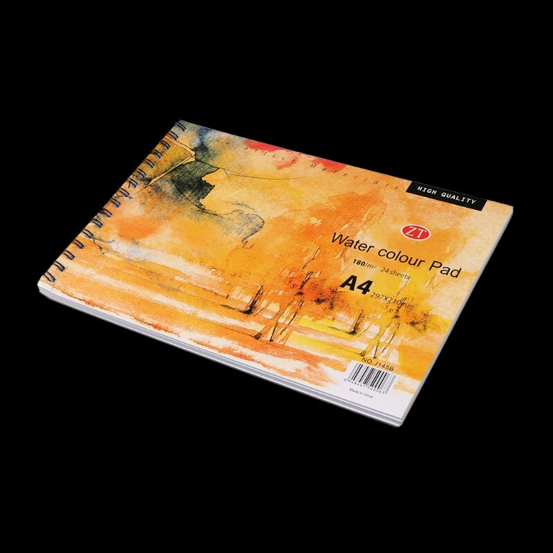 A4 Watercolor Paper Art Artist Sketchbook Sketch Pad Drawing Painting 24 Sheet