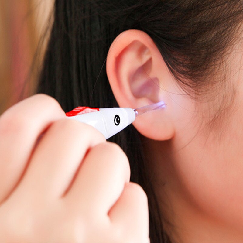 5 stk lysende baby barn øre rengøring ske sikker flash belysning øre pick ske øre rengøring værktøj ørevoks gravning