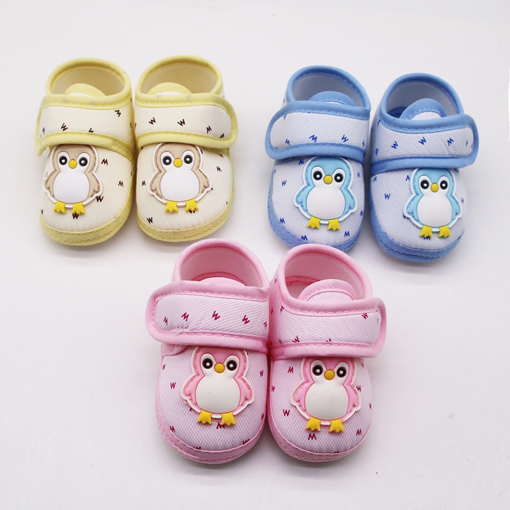 Arloneet Infant Pasgeboren Baby Meisjes Jongen Prewalker Pinguïn Cartoon Enkele Schoenen Non-Slip Soft Sole Baby Schoenen 20JUN25