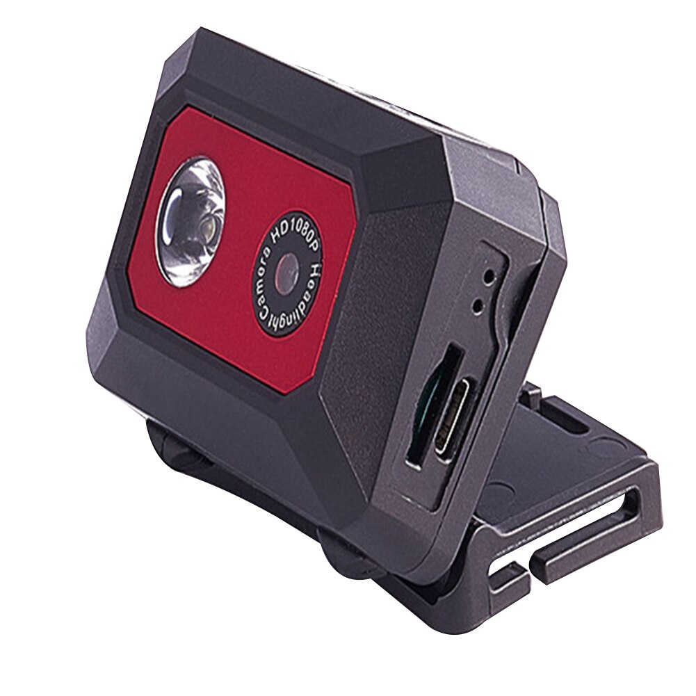 Sport DV Night Vision DVR Wide Angle LED Headlight Car Climbing Action Camera Outdoor Plastic Mini Camcorder Video Recording: Red