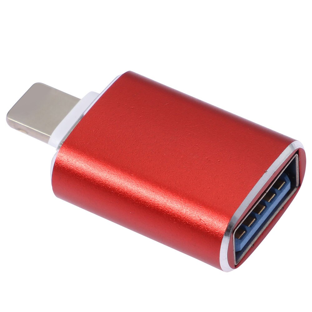 Otg Adapter Voor Iphone 13 Mini 12 11 Pro Xs Max X Converters Opladen Gegevens Voor Ipad Ios 15 14 13 Naar Usb 3.0 Suport U Disk Telefoon: Rood