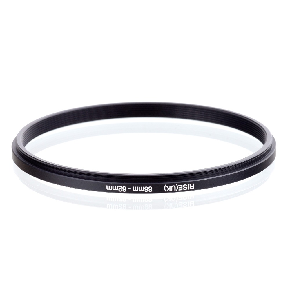 RISE(UK) 86mm-82mm 86-82mm 86 to 82 Step down Ring Filter Adapter black