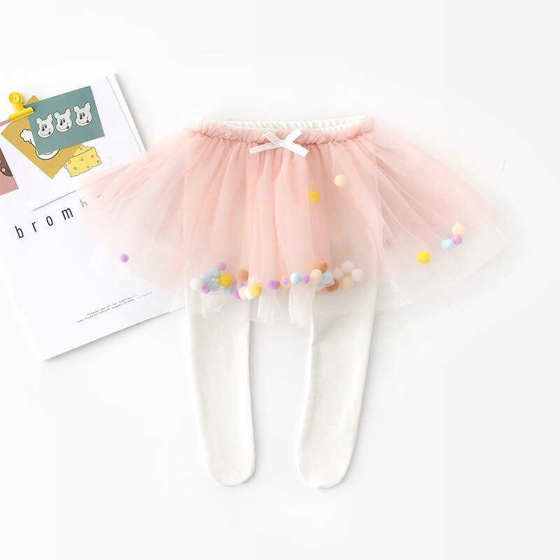 Falda de algodón con mallas para niñas pequeñas, cute, colorido, malla, Princesa,