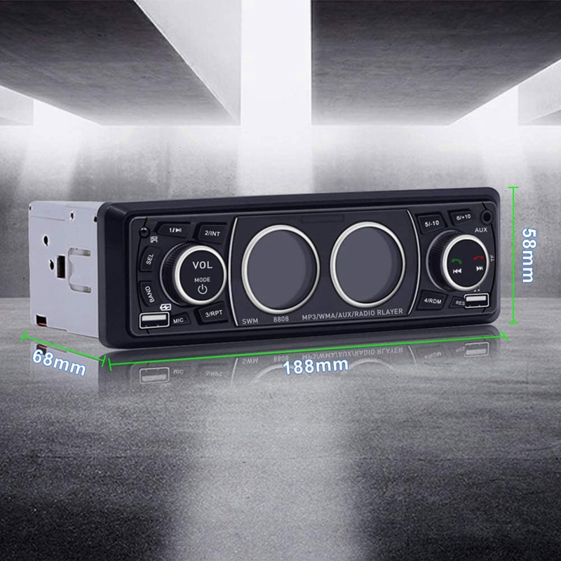 Car Stereo With Bluetooth Single Din In Car Stereo Car Radio Car Audio Stereos For Car Support USB Port, SD Card AUX In