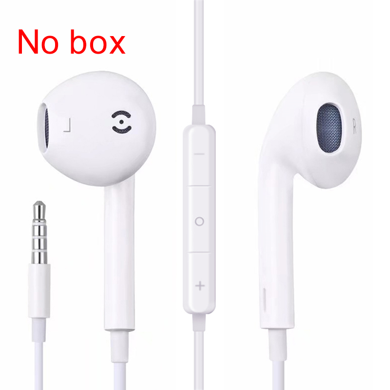 Wired Headphone With Mic 3D Stereo Earbuds In-ear Headset Clear Sound Auriculare 3.5mm Jack Casque For iPhone CellPhone Earphone: White 3.5mm Headset