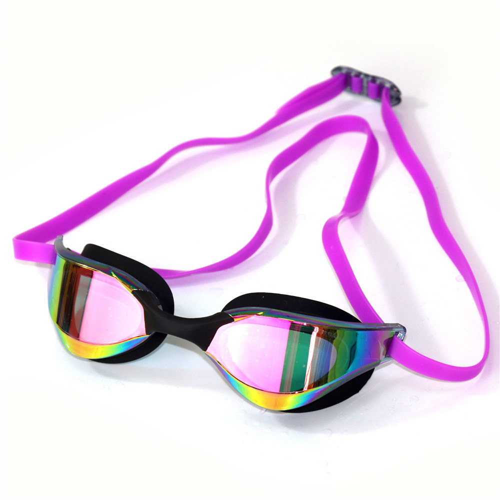 SUPERZYY Adult Anti-fog UV protection Lens Men Women Swimming Goggles Waterproof Adjustable Silicone Swim Glasses: Color 4