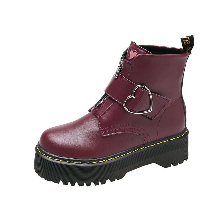neue Stiefel frauen Dicken Boden Kurze Stiefel Motorrad Stiefel Kurze Stiefel Frauen Zapatos De Mujer: verrotten / 37