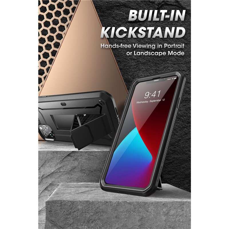 Supcase Voor Iphone 12 Pro Max Case 6.7 &quot;) ub Pro Full-Body Robuuste Holster Cover Met Ingebouwde Screen Protector &amp; Kickstand