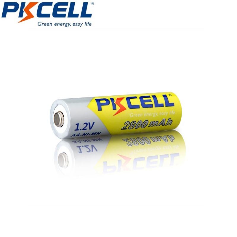 4Pcs PKCELL AA Battery Rechargeable Battery 1.2V 2800mah NIMH 2A Rechargeable Battery And 1Pcs Battery Holder Boxes Cases
