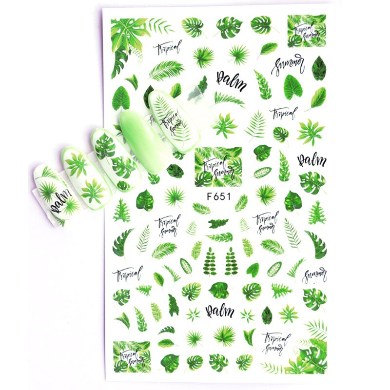10 Stuks Vlinder Nail Sticker Valentijnsdag Nail Decal Rose Bloem Perzik Hart Vlinder