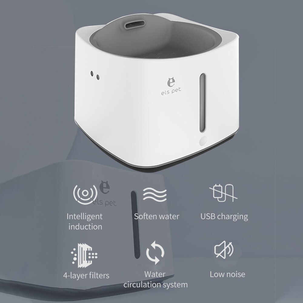 Infrared sensor 1.5L Automatic Pet Cat Water Fountain USB Dog Cat Pet Mute Drinker Feeder Bowl Pet Drinking Fountain Dispenser