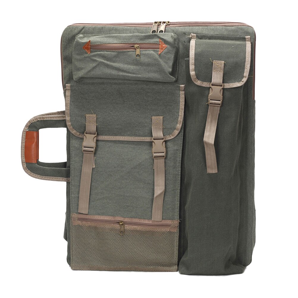 1 ud. De bolso de portafolio artístico, mochila de dibujo, bolso de mano, bolso de hombro con cremallera, correas de hombro, bolsos laterales para artista pintor: 2
