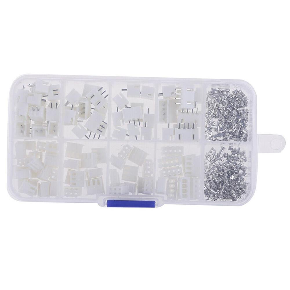 250/230pcs 2.54mm XH2.54 2p 3p 4 pin Connector plug + straight needle + terminal socket Header wire Adaptor