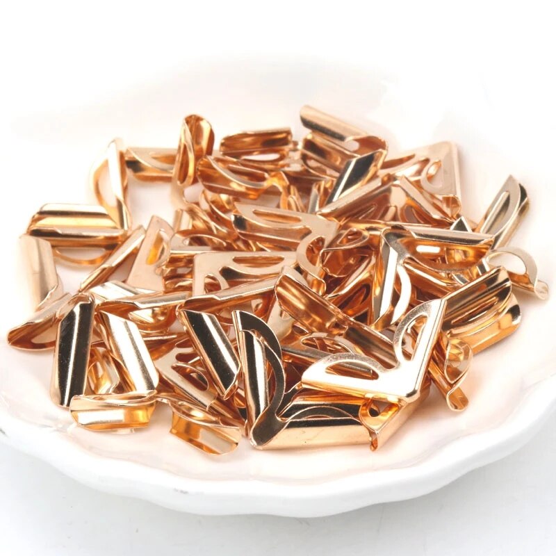 Coins métalliques pour livres, Albums photos, Menus, protège-coins, artisanat en métal, ornement, bricolage, dimensions 17x17x3mm, 40 pièces: rose gold