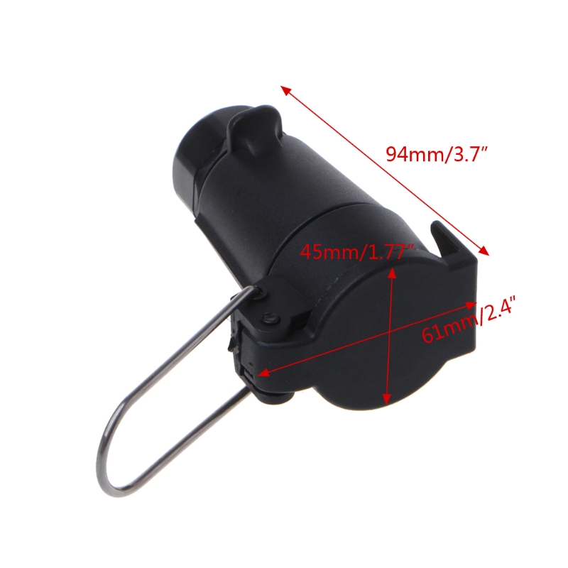 7 Pin Waterproof Plugs Socket Adapter Tow Hook Towing Trailer Wire Connector