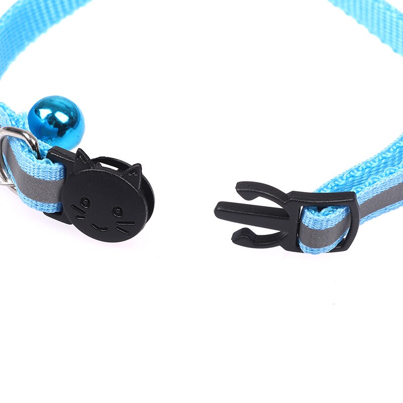 1PC breloque réfléchissante et cloche chat collier de chien sécurité élastique réglable produit pour animaux de compagnie
