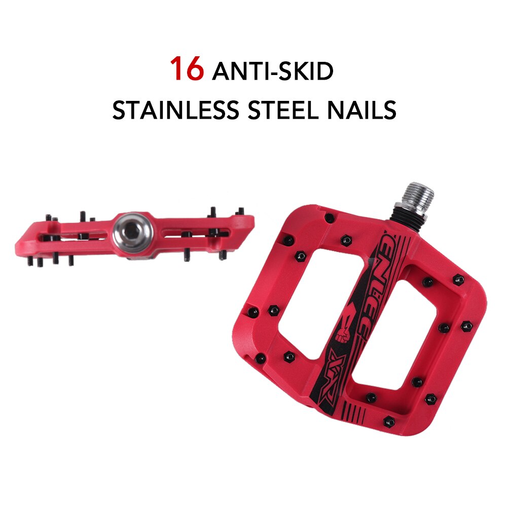 ENLEE 9/16 inches Mountain Bike Pedals Non-Slip Lightweight Nylon Fiber Bicycle Platform Pedals Pedales Bicicleta Accessories