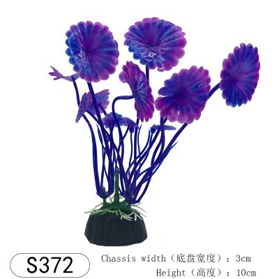 1 stk akvarie kunstige plastik planter dekoration akvarie landskab 1 stk kunstige akvarie dekorationer: 372 1 stk