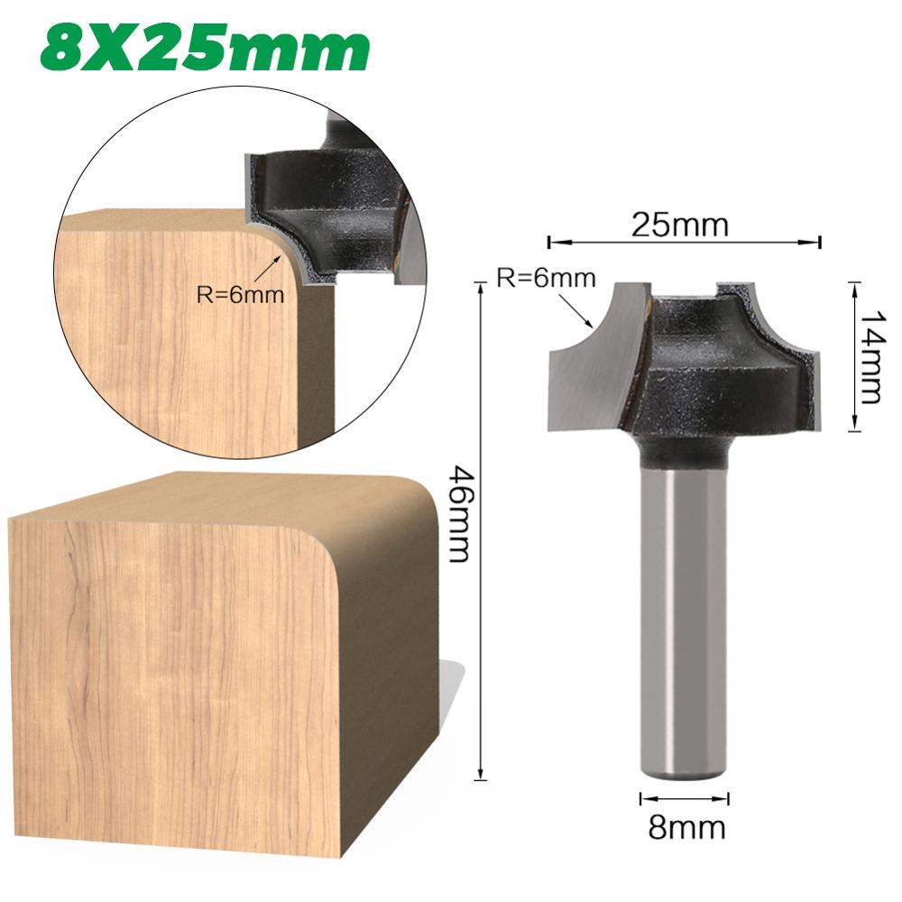 1 Pc 8 Mm Schacht Router Bit Carbide Router Bit Houtbewerking Cutter Open End Carving Bits: 8X25mm