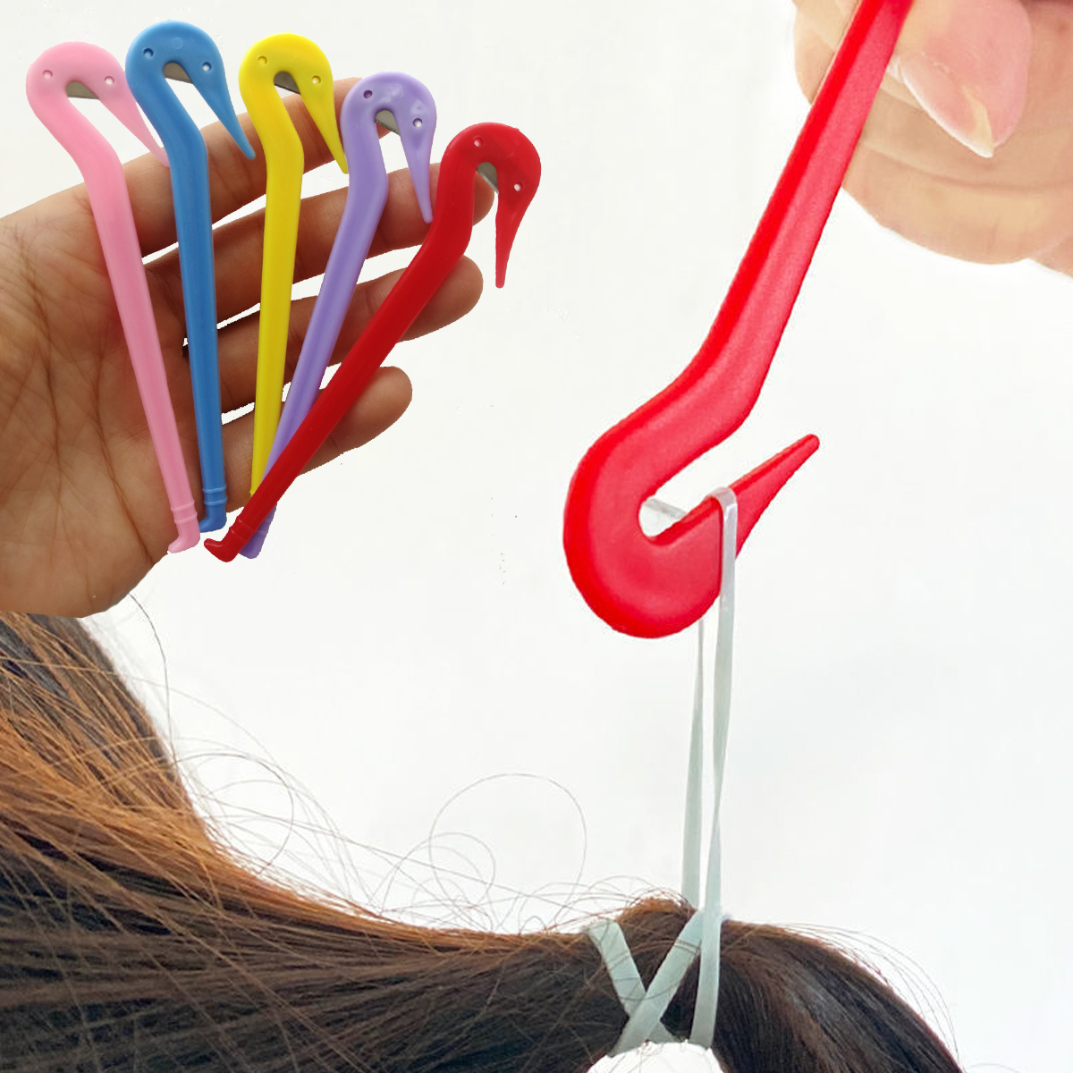 Cortador de goma de bandas para el cabello para niñas, herramienta de corte de bandas para la cabeza, removedor de corbatas, cuchillo de corte, herramienta de peinado de salón, 1 unidad