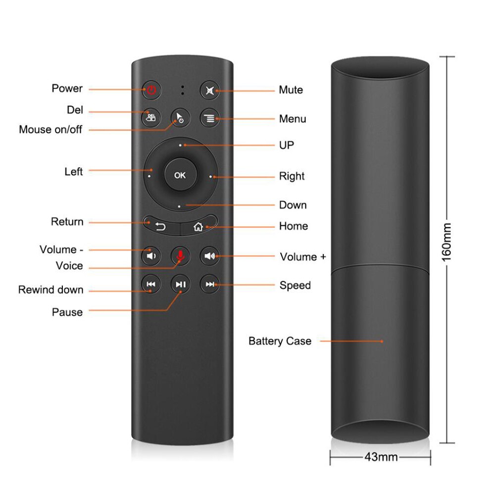 Android TV Box G20/G20S Voice Air Mouse support Googel Voice Search and Assistant Linux Windows