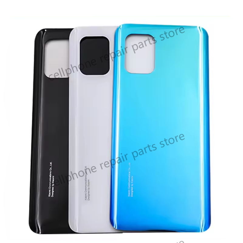 Til xiaomi  mi 10 lite  mi10 lite 5g batteribagdæksel 3d glaspanel bagdør glaskabinet med klæbende udskiftning