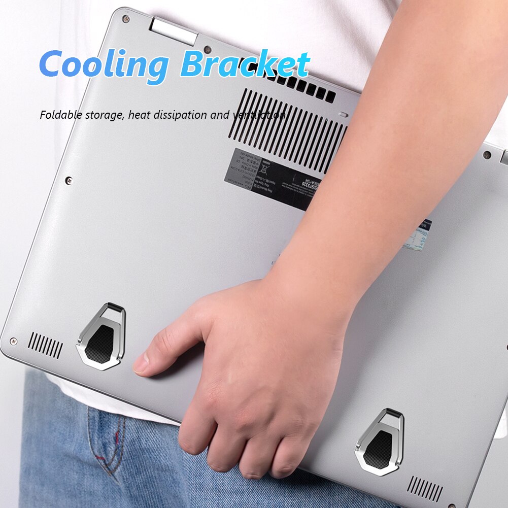 Verstellbarer, unsichtbarer laptopständer mit rutschfester, tragbarer halterung für notebooks – ideal für den schreibtisch.