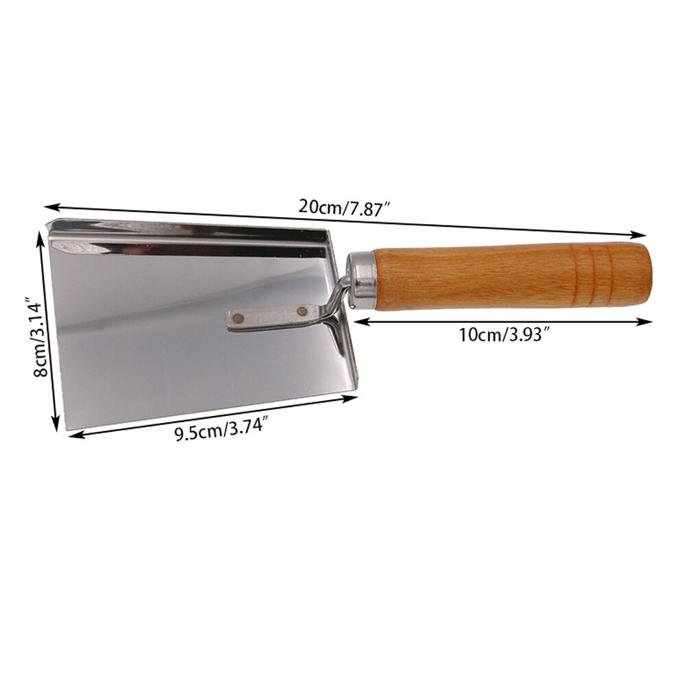 Manche en bois ruche pelle abeille boîte Scoop acier inoxydable miel grattoir nettoyant apiculture propre outil pour apiculture utilisation