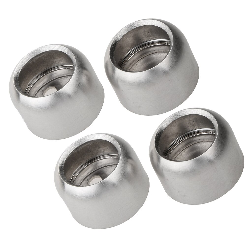 4x Schrank Rohr Halterung Hängen Schiene Flansch Stange Ende Unterstützung, 19mm Dia